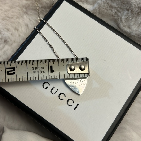 Gucci 925 Silver heart necklace with box and dustbag - Picture 15 of 15
